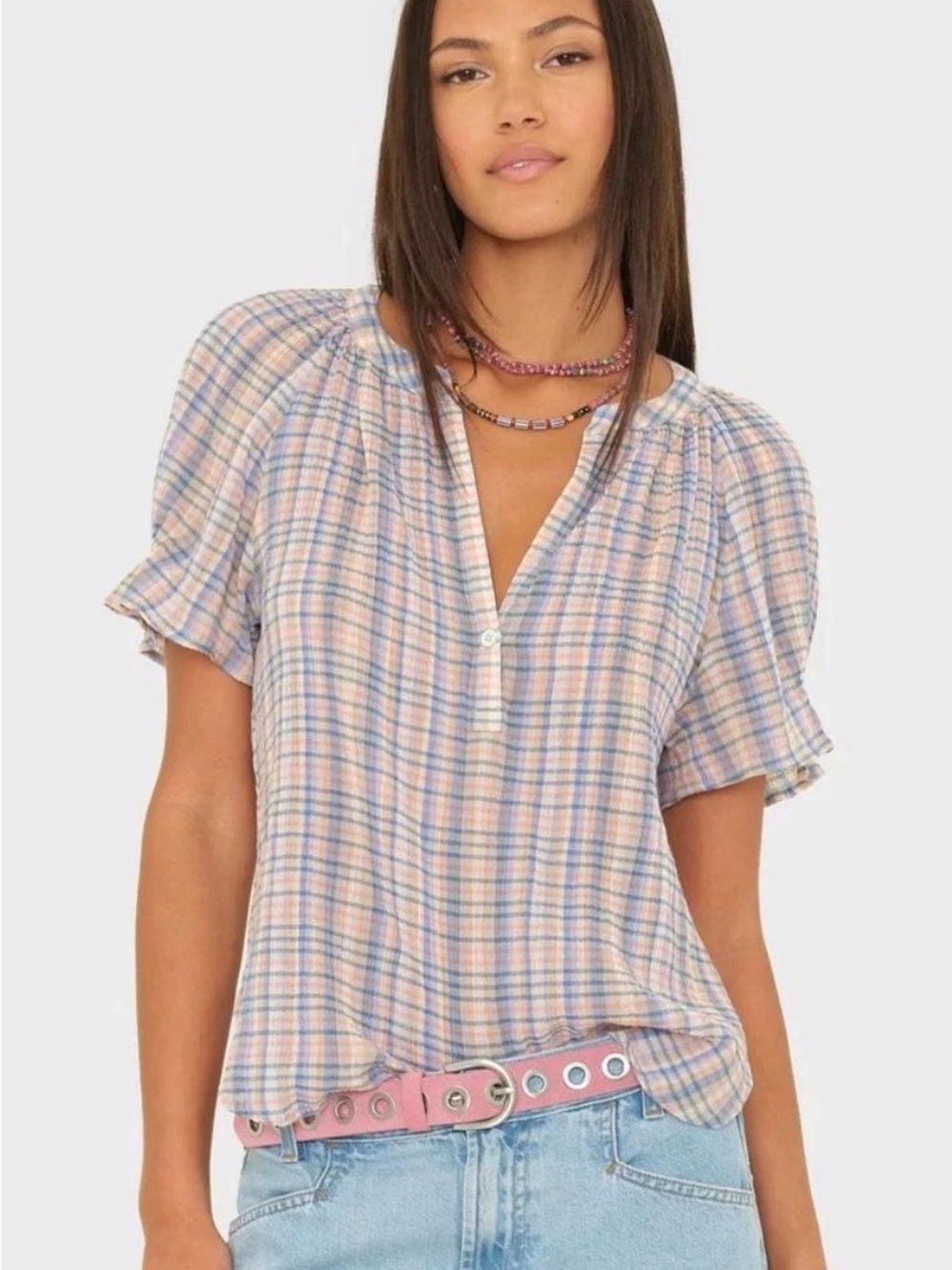 Xirena Astryde cotton blouse | blue Size Large